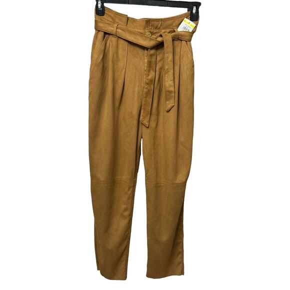 New ~ FREE PEOPLE ~ Nightfall Vegan -Suede Pants Size 6 GORGEOUS FALL - Picture 2 of 9